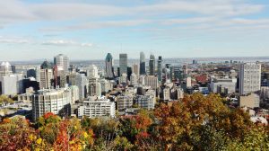 La ville de Montréal en automne